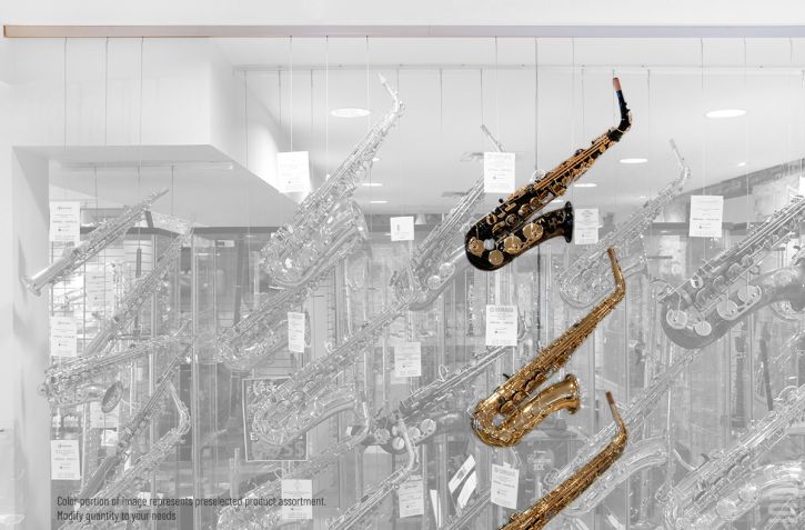 Music store uses Hanging System for merchandising