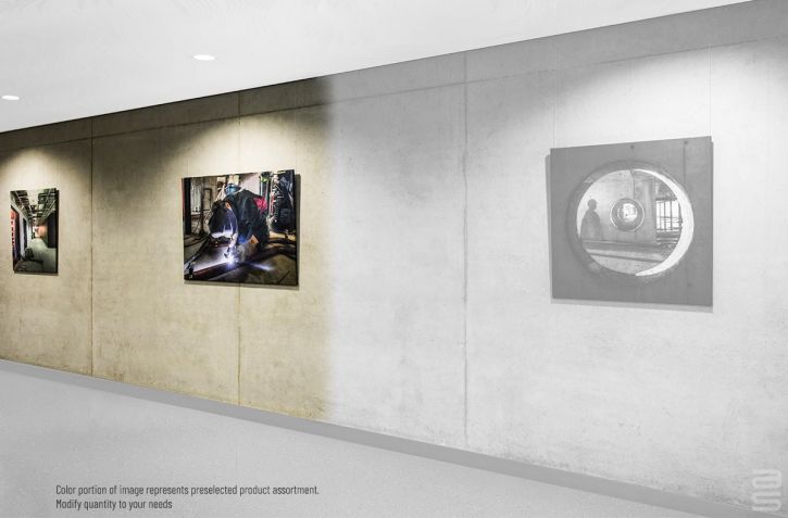 Hanging art on concrete walls is a challenge