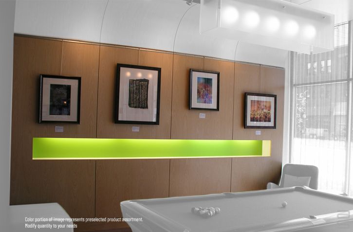 Picture Hanging Systems in Aloft Hotel lobbies