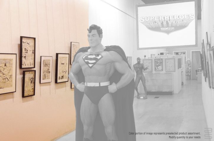 Gallery wall hanging system at Toon Museum