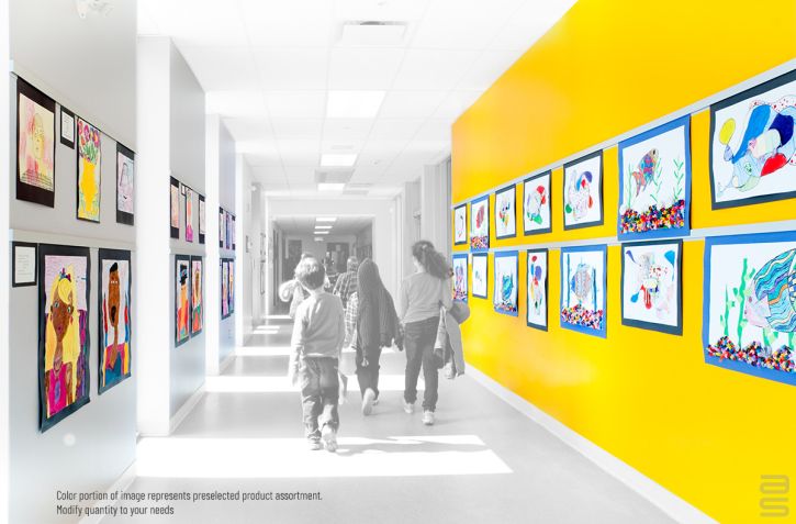 Casso Rail: Art Display Rail for School Hallways