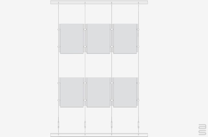 All-In-One Acrylic Pocket, Letter-Portrait, on Classic Wall Track