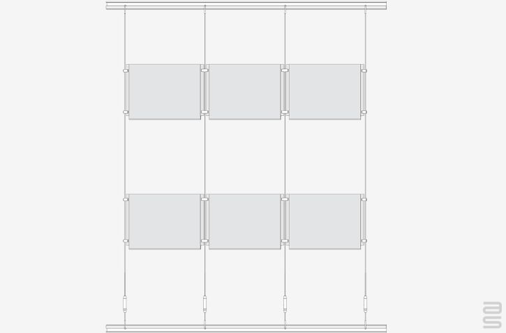 All-In-One Acrylic Pocket, Tabloid-Landscape, on Classic Wall Track