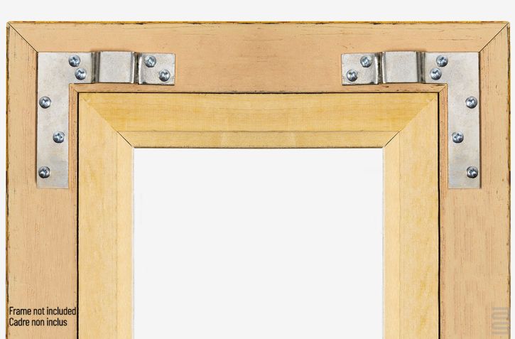 Attache pour cadre, forme en L, paire