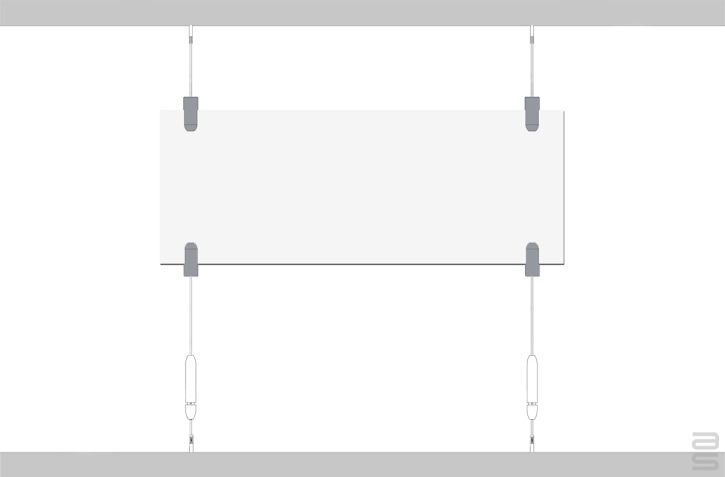 Tensioned Ceiling Tracks Signage Kit