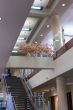 A modern sculpture is suspended from the high ceiling by six Fixed Piers and Stainless Steel Cables.