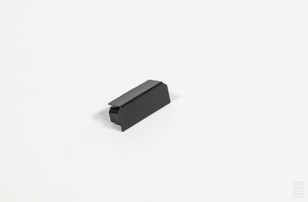 Classic Wall Track End Cap, Single - Black