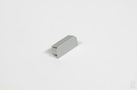 Classic Wall Track End Cap, Single - Silver