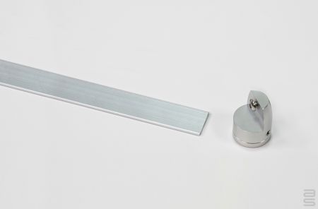 Contempo Ceiling Track - Silver, 72-in (180 cm) with installation hdw.