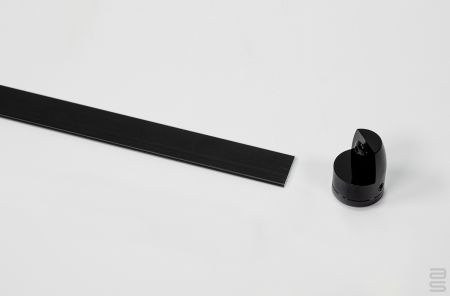 Contempo Ceiling Track - Black, 72-in (180 cm) with installation hdw.