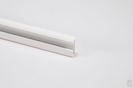 Classic Wall Track - Warm White (RAL 9010), 72-in (180 cm) with installation hdw.
