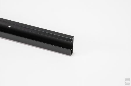 Classic Wall Track - Black, 72-in (180 cm) with installation hdw.
