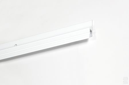 Deco Rail Track - Cool White (RAL 9016), 72-in (180 cm) with installation hdw.