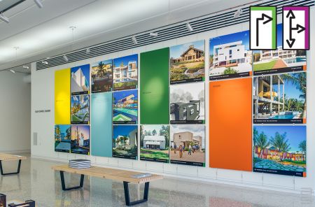 Ingenious Hanging Display for Office Hall