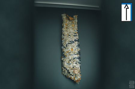 Glass Sculpture Ceiling Display – Elegant Hanging Art Installation