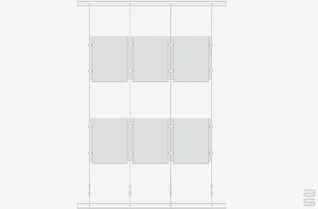 All-In-One Acrylic Pocket, Letter-Portrait, on Classic Wall Track