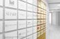 Acrylic Pockets creates brag wall on curved wall