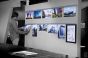 Ergonomic display rail system for a creative office space