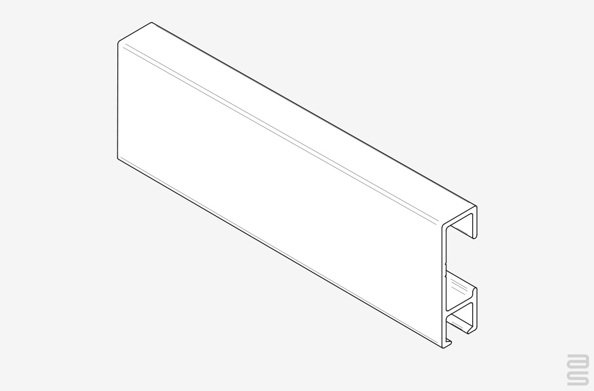 Click Rail Track - Faux Wood | AS Hanging