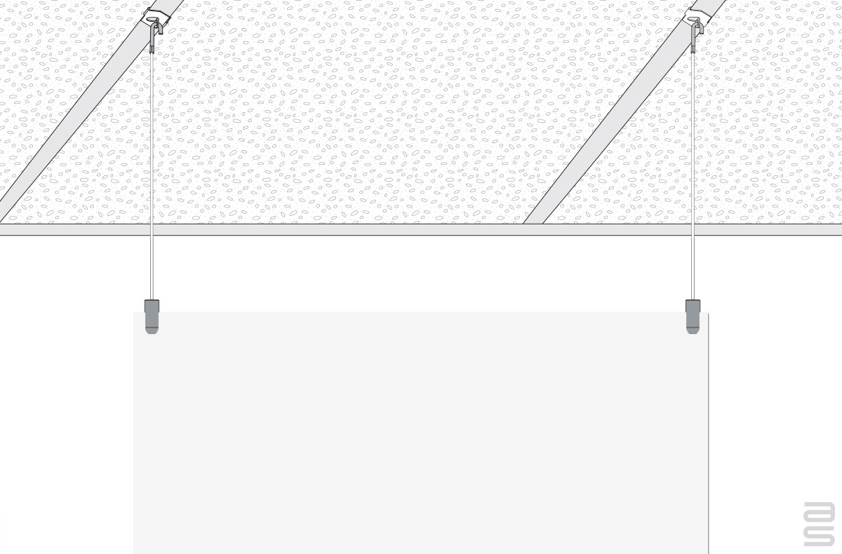 Hanging Ceiling Signlab Suspended Ceiling Sign Hangers | Shelly Lighting