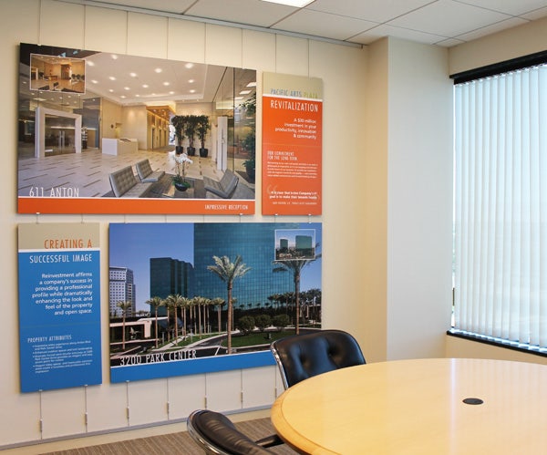 Leasing office featuring Tensioned Cable System from AS Hanging Systems.