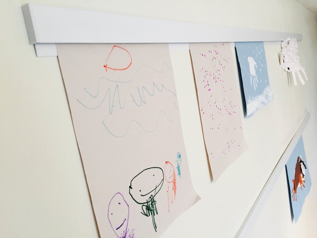 Hang children’s art the safe way with Casso® Display Rail.