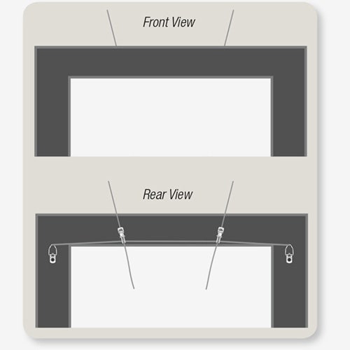 How to Optimize Hanging Systems series by ashanging.com - 2 Cables Angle Toward Frame Center