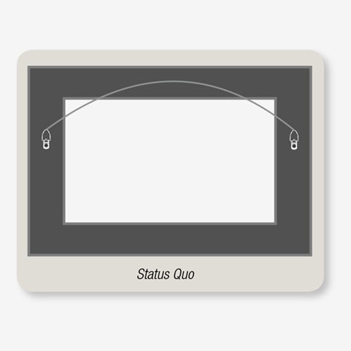 Rear view of standard hang wire on picture frame by AS Hanging Display Systems