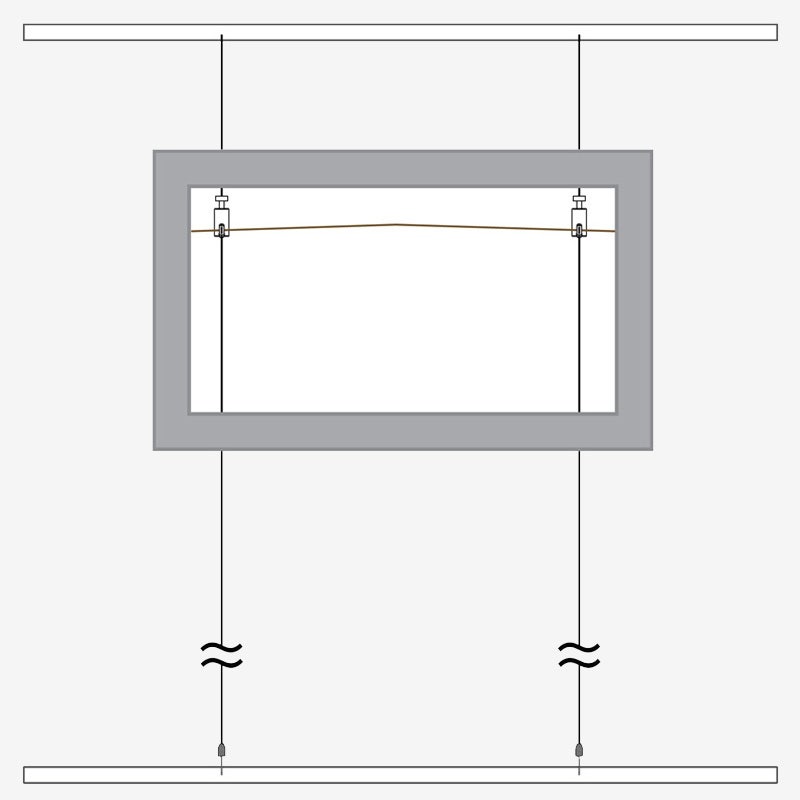 Tensioned Cables for Seismic Regions Illustration by AS Hanging Systems