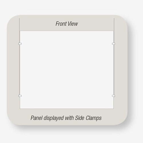 Unframed panel displayed with Side Clamps by ashanging.com.