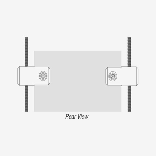 Rear view of Side Clamps on unframed panel substrate by ashanging.com