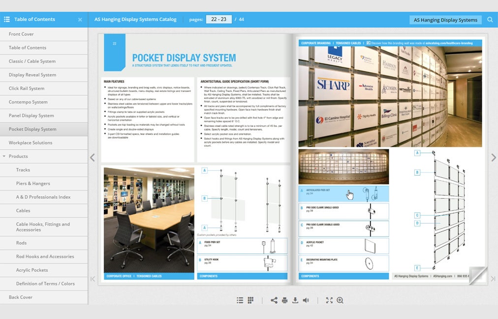 AS Hanging Display Systems Interactive Web Catalog