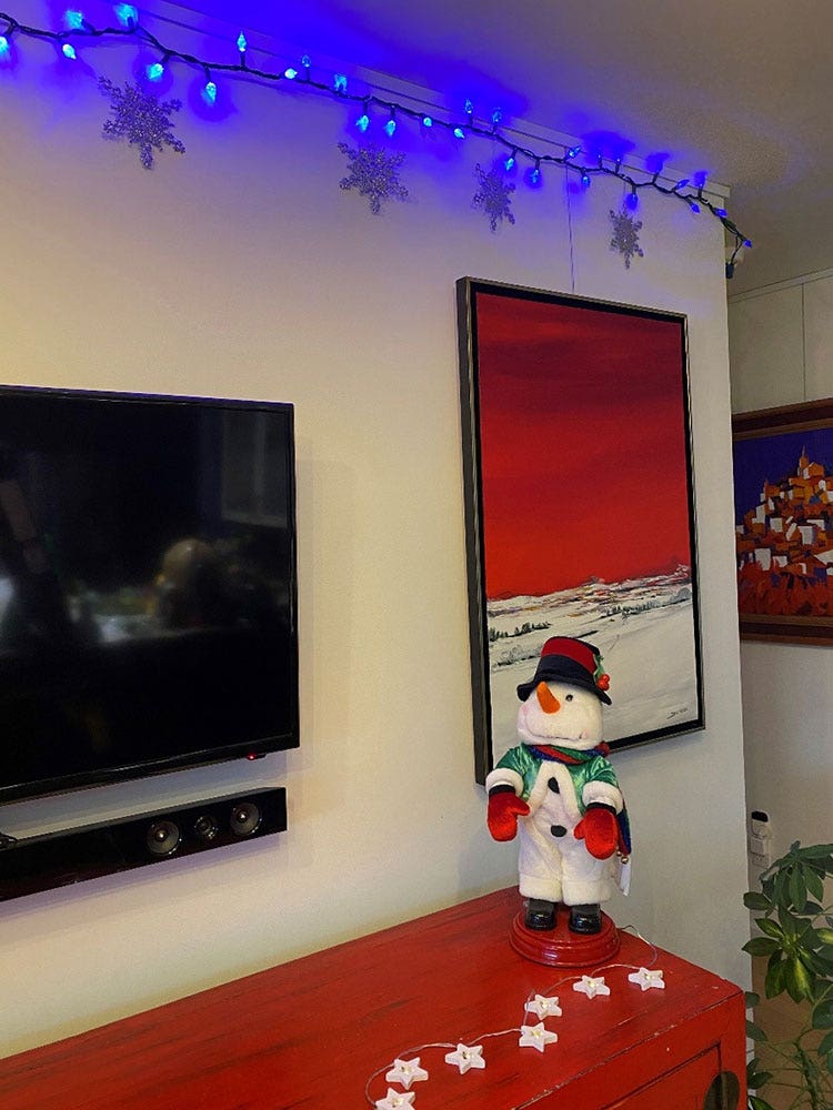 Suspend twinkle lights with the Twist J Hooks