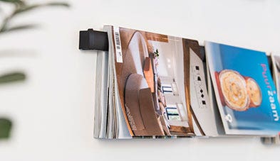 Black Magazine Hanger Rail
