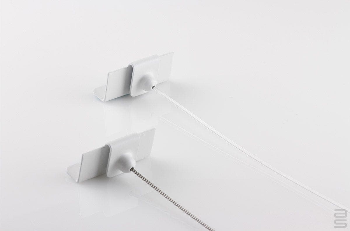 White, Unmounted, Grid Ceiling Wall Hanger by AS Hanging Systems