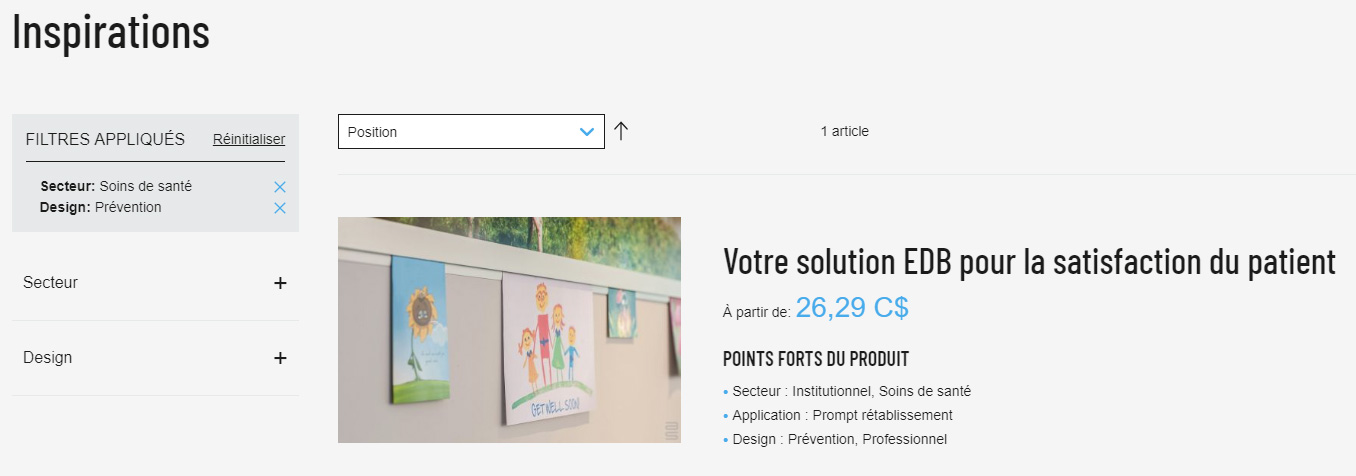 Les filtres d'applications sur ASHanging.com