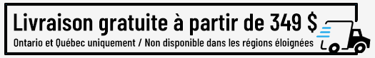 Expédition gratuite, commande minimum 349$