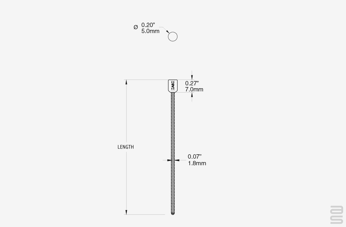 Barrel-End Cable Spec Sheet