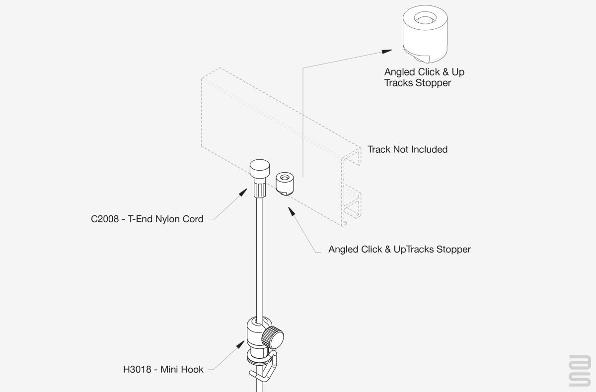 Angled Click & Up Tracks Stopper Spec Sheet