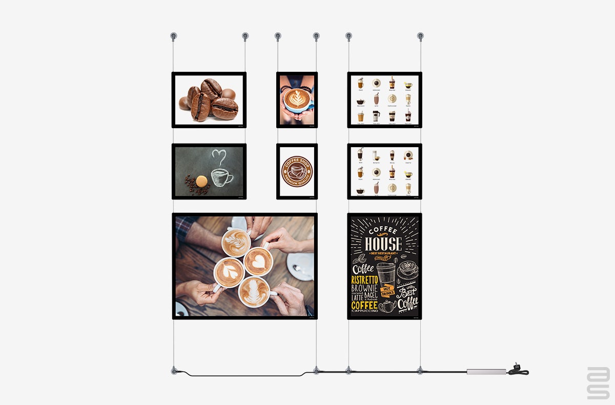 LED Panels with Articulated Piers Hanging Kits