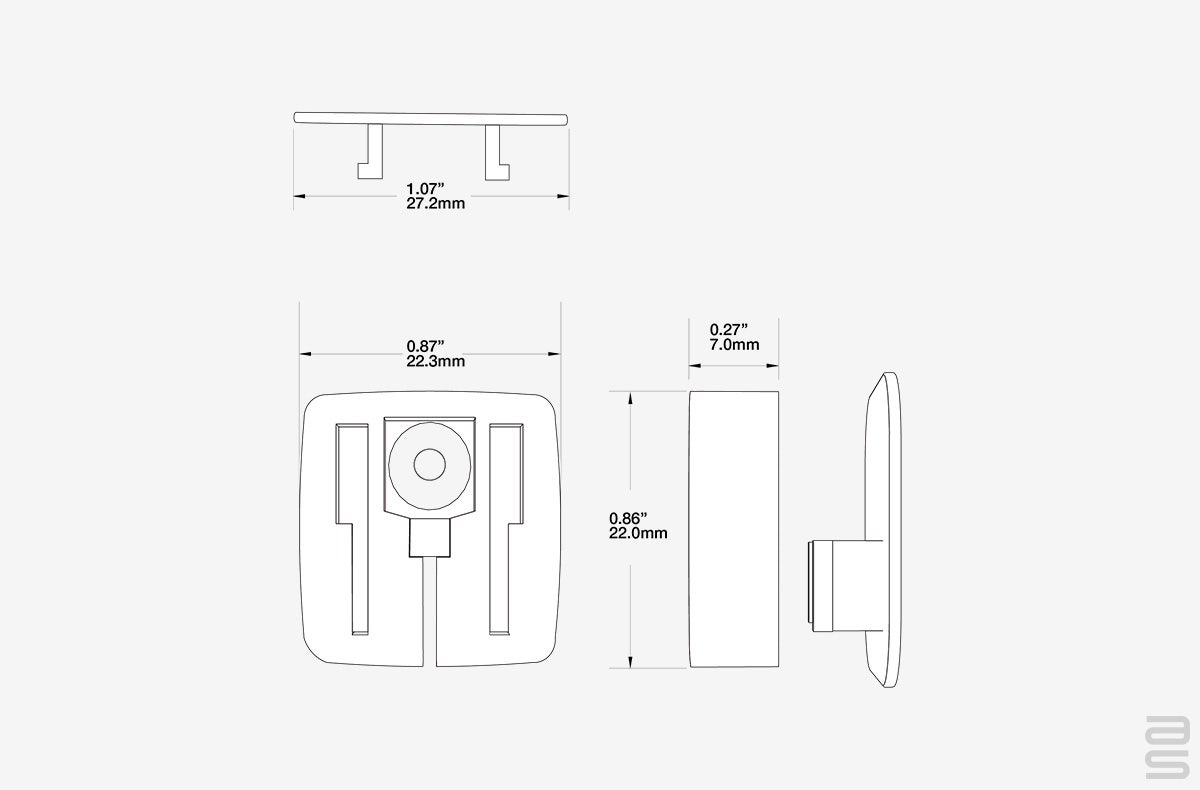 U5164 Wall Hanger Uniq, Silver