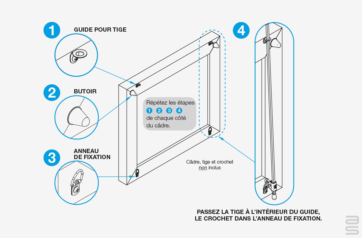 Spécifications contrepoids Stabilisateur pour tiges