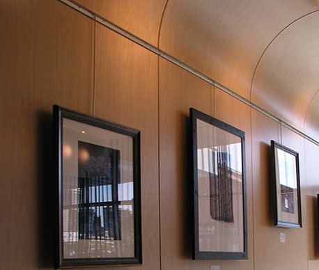 Gallery rods to top hang artwork